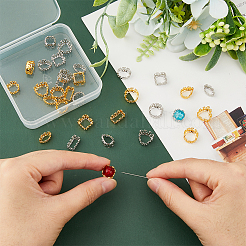 32 шт. 16-х стилевые латунные пришивные штыревые закрепки KK-FH0006-92