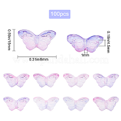 Двухцветный прозрачный стеклянный шарик GLAA-SC0001-58B