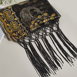 Съемная шаль из полиэстера с пайетками AJEW-WH20072-22