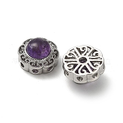 Латунные многорядные звенья из натурального аметиста KK-D366-01P-A