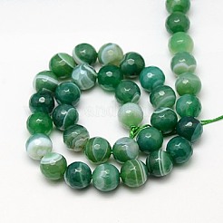 Натуральные полосатые агатовые / полосатые агатовые бусинки&nbsp;G-G581-10mm-12