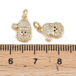 Латунные микро проложить кубического циркония подвески KK-L255-18G-04