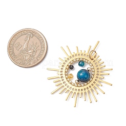 Подвески из окрашенного натурального тигрового глаза и агата&nbsp;PALLOY-MZ01089-04