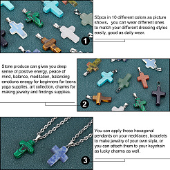 Крест драгоценных камней подвески наборы G-PH0027-01