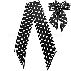 Шарф из искусственного шелка с узором в горошек для женщин и девочек AJEW-WH20006-266