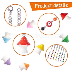 7 шт чакра тема сглаза бабочка гриб кулон украшение HJEW-SW00009