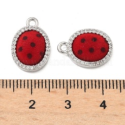 Ottone micro spianare pendenti zirconi&nbsp;KK-C158-03E-P