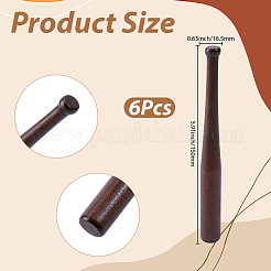 6 Stück Mini-Holzstab&nbsp;AJEW-GF0013-92A