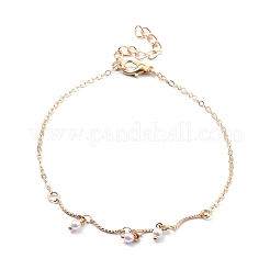 4 set di cavigliere a catena in lega di stile 4 pezzi&nbsp;SJEW-D009-06KCG