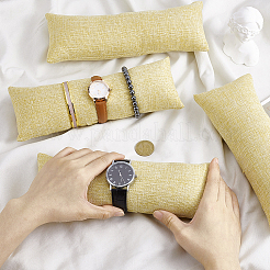 Длинная подушка из льняной ткани для демонстрации браслетов AJEW-WH0678-90