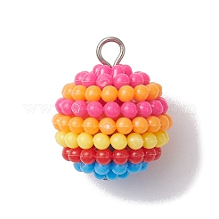 Подвески из восковой ягоды из смолы цвета радуги&nbsp;PALLOY-JF02777
