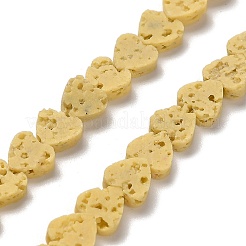 Fili di perline sintetiche tinte in pietra lavica&nbsp;G-R010-01A