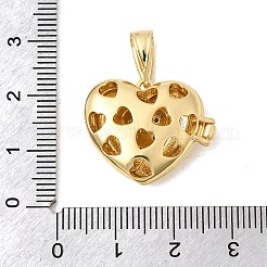 Messing Micro Pave klare Zirkonia Medaillon Anhänger&nbsp;KK-H267-028B-06