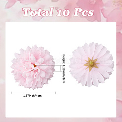 菊の花飾り10個  造花  結婚式の家の装飾用  パールピンク  40x30mm&nbsp;FIND-DJ0001-50D