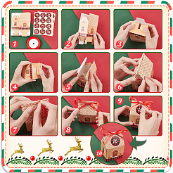 Рождественские картонные коробки для конфет CON-WH0086-040