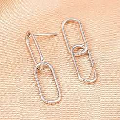 Овальные серьги-гвоздики из нержавеющей стали 316 EJEW-D339-04P