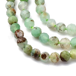 Натуральные бусины хризопраз G-RM2025-A01-M