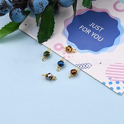 Гальванические стеклянные бусины звенья соединители PALLOY-JF00531