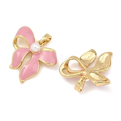 Colgantes de latón esmaltado y perlas de imitación de ABS&nbsp;KK-T001-05G
