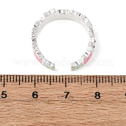 Регулируемые латунные эмалевые манжеты&nbsp;RJEW-P172-03P