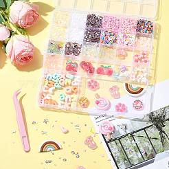 ABS-Kunststoff-Imitationsperlen & Polymer-Ton & Acryl- & Harz-Cabochon-Zubehörungssets&nbsp;DIY-FS0009-77