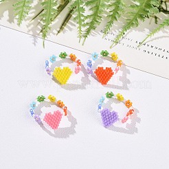 Кольца для пальцев из бисера RJEW-MZ00003