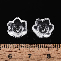 Прозрачные колпачки для стеклянных бусин&nbsp;A-GLAA-Q089-002C-001