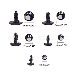 Смола ремесло кукла глаза DIY-WH0126-01-WH