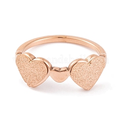 Кольцо в форме сердца из нержавеющей стали 304 для женщин&nbsp;RJEW-C086-10-RG