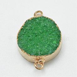 Connecteurs de liens d'agate druzy naturelle&nbsp;G-Q500-04