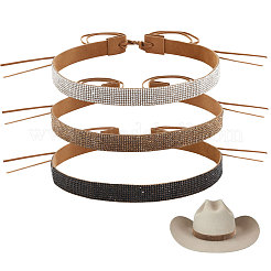 3шт. двухцветная бархатная регулируемая повязка на шляпу AJEW-CA0004-15