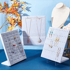 3 шт. 3 стиля бархатных подставок для колец ODIS-PH0001-60B