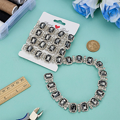 1 ярд прямоугольных железных цепочек со стразами CH-FG0001-02A