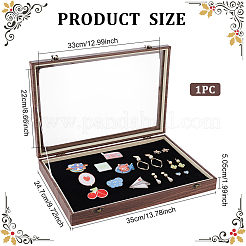 Деревянные презентационные коробки для хранения и демонстрации бейджей CON-WH0089-11B