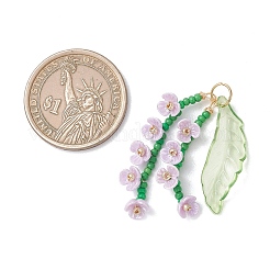 Стеклянные подвески из бисера&nbsp;PALLOY-MZ01249-03