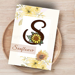 Цветочная буква S из углеродистой стали DIY-WH0309-2371