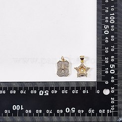 10 шт. Покрытие стойки латунь микропаве прозрачные подвески из кубического циркония&nbsp;ZIRC-SZ0004-08