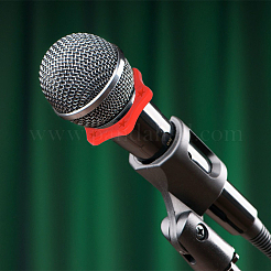 20 шт. 5-х цветное резиновое шестиугольное антипрокатывающее кольцо для ручного беспроводного микрофона AJEW-CA0003-46