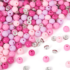 200шт 4 цвета непрозрачные акриловые бусины&nbsp;MACR-TA0002-53