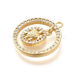 Латунные микро проложить кубического циркония подвески&nbsp;KK-G519-05G-04