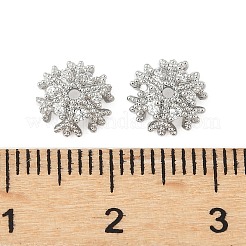 Колпачки для бусин из прозрачного кубического циркония из латуни&nbsp;KK-V015-32P