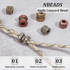 6 шт. 6 стиля походный инструмент повседневного использования титановый латунный парашютный трос европейские бусины&nbsp;FIND-NB0004-98