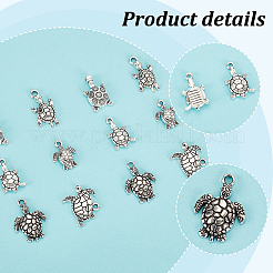 Tibetischer stil Aluminium Anhänger & Charms&nbsp;TIBEP-PH0004-96AS