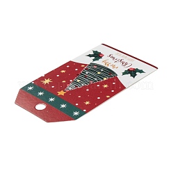 Tarjetas de exhibición del cordón del papel de Kraft del tema de la Navidad del rectángulo&nbsp;CDIS-K003-02B