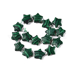 Нити окрашенных синтетических малахитовых бусин G-T138-191