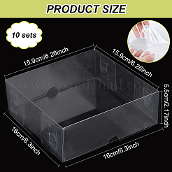 Confezione regalo in plastica trasparente in pvc&nbsp;CON-WH0085-69B