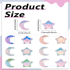 1 комплект серег-гвоздиков из смолы и сплава для женщин&nbsp;EJEW-LP0003-83