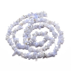 Нити натуральных синих кружевных агатовых бусин X-G-M205-50