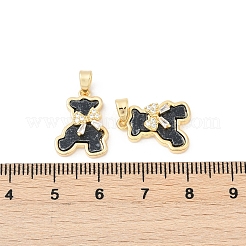 Латунные микропаве прозрачные подвески с фианитом KK-R213-04G