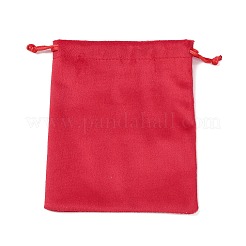 ベルベットのジュエリー用巾着収納ポーチ  長方形  ミックスカラー  15.5x12.7x0.5cm&nbsp;ABAG-P013-02D